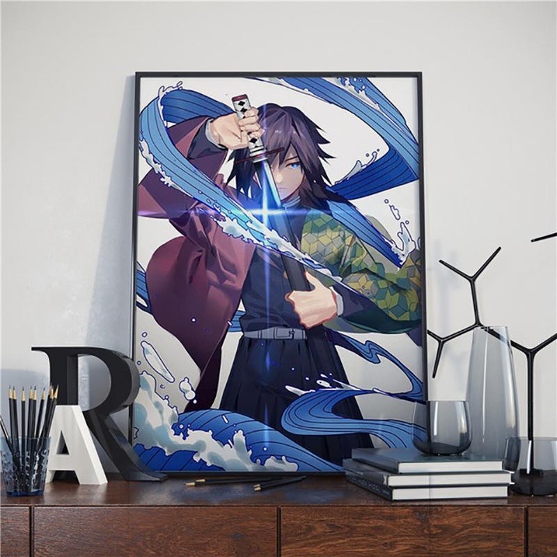 5D Алмазная картина Полный алмазный истребитель демонов: Kimetsu no Yaiba Алмазная картина Ручная работа Diy Алмазная мозаика Картина Украшение дома