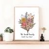 Family Names Canvas Painting Minimalist Wall Art Custom Flower Bouquet Posters and Prints Print Pictures Home Decor Gifts