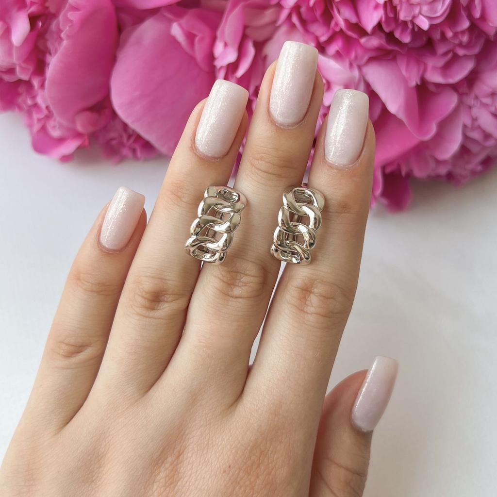 Серебряные серьги без камней (2143338)