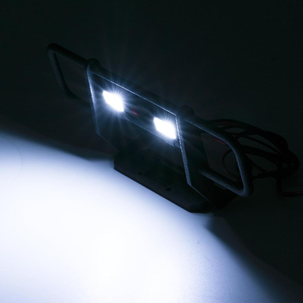 TRZX Масштаб 1/18 Передний бампер со светодиодными фонарями для Traxxas TRX4-M K10 Аксессуары для радиоуправляемого краулера