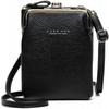 Women Crossbody Phone Bag Small Soft PU Leather Cell Phone Purse Mini Shoulder Bag(Black)-MXBC