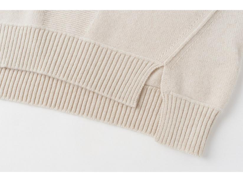 100% Pure Cashmere Women's Sleeveless V-Neck Cardigan, Inner Mongolia Wool Knit Vest