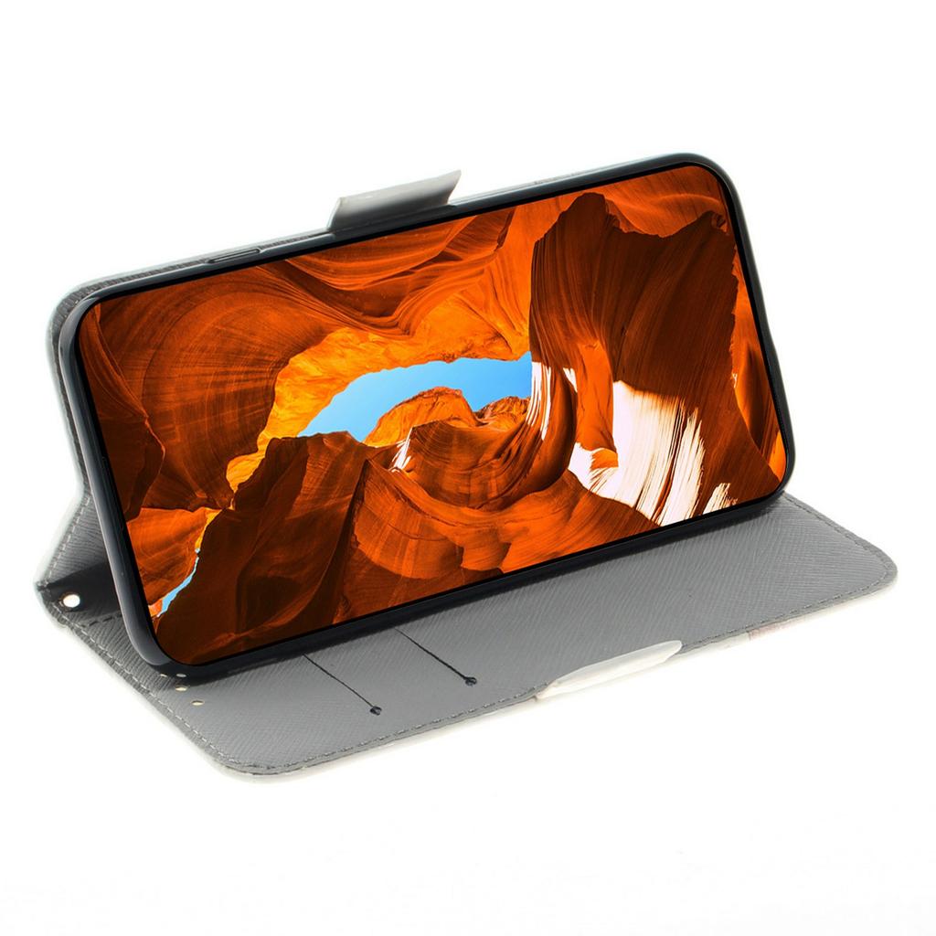 For Xiaomi Redmi A5 4G (171.7mm)/Poco C71 4G Case Pattern Printing Leather Wallet Phone Cover with Wrist Strap