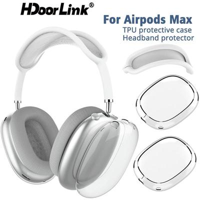 HdoorLink 2 шт. прозрачный силиконовый мягкий защитный чехол из ТПУ для наушников Airpods Max, аксессуары для наушников, прозрачная крышка, сменная повязка на голову