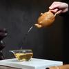 Auspicious Dragon Bone Gold Sand Yixing Zisha Teapot 340cc Large Capacity