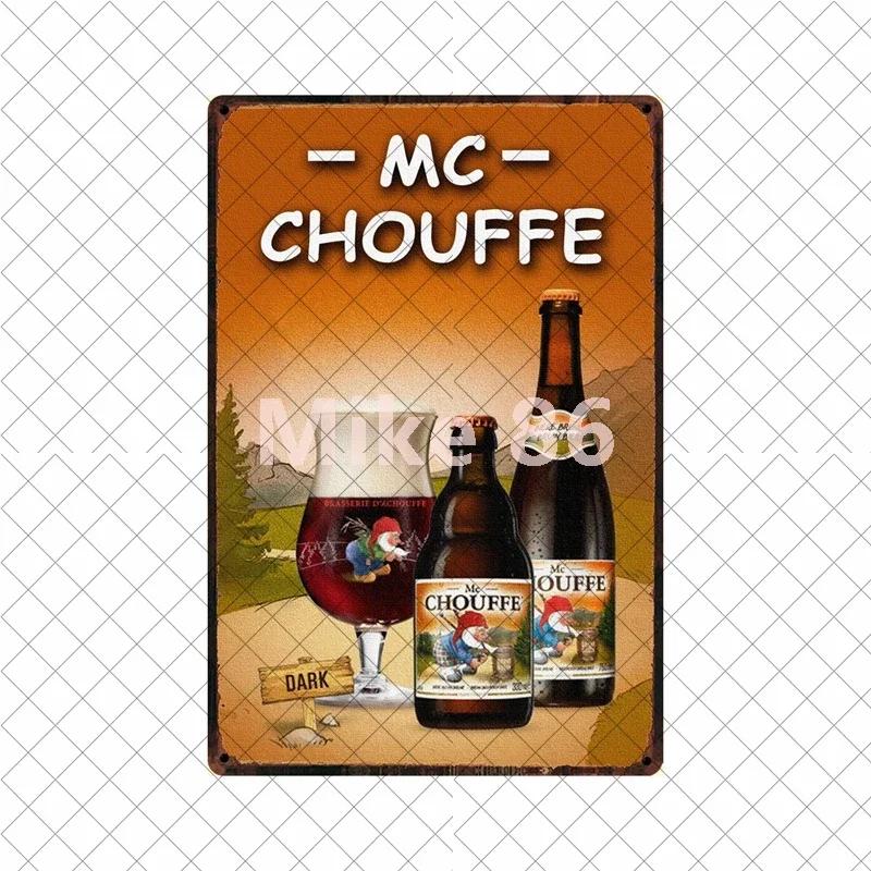 [ Mike86 ] Бельгийское пиво La Mc Cherry Chouffe Bok Soleil Металлическая жестяная табличка Настенный плакат Жестяная картина Украшение для паба S-02 20*30 СМ