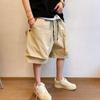 Мужские модные повседневные уличные шорты-карго с большим карманом в стиле Y2K, летние, однотонные, оверсайз, мешковатые, пляжные шорты