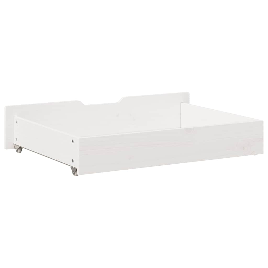 Vidaxl Szuflady Pod Łóżko, 2 Szt., Białe, 80X55X16 Cm, Drewno Sosnowe