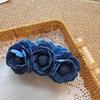 Korean Style Flower Banana Clips Denim Blue Floral Twisted Hair Clip Women Vertical Clip  Girls