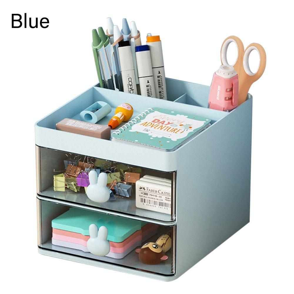 Large Capacity Stationery Holder Desktop Organizer Pen Container Pen Holder Stationery Storage Box
