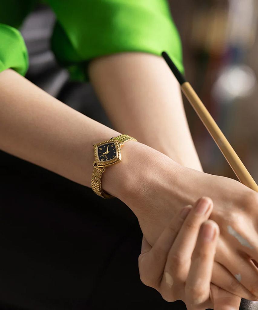 Lollalojeu Gallery Black Onyx Square Dial Women'S Fashion Watch