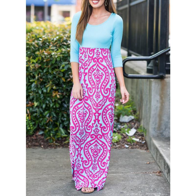 Premium Quality Boho Long Maxi Dress Featuring Floral Vintage Design For Summer