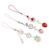 Transparent Strawberry Phone Lanyard Sweet Y2K Phone Strap Charm Fruits Phone Chain  Phone Case