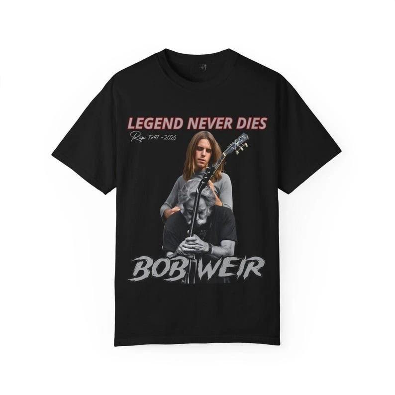 Bob Weir 19472026 Suitable for menwomen 2026 SpringSummer New Collection of top Bob Weir Commemorative pure Cotton Tshirt