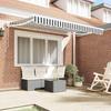 Retractable Awning Frame Anthracite and White 350 x 200 cm