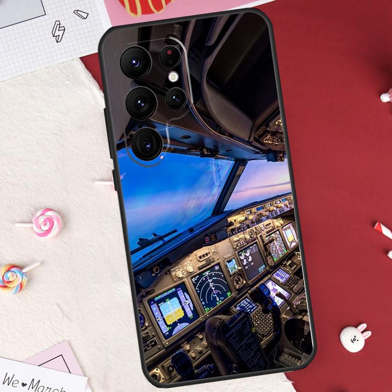 Flight Instruments Cockpit Case For Samsung Galaxy S24 FE S20 FE S21 S22 S23 S25 S26 Ultra S10 Plus S25 FE Cover Shell