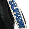 Supreme 20FW Коллаборация со Смурфиками Кожаная куртка-бомбер из овчины Мужская Б/у