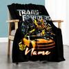 Transformers Fans (17) Personalized Name Blanket Cozy Customizable Blanket Ultra-Soft Versatile for Bed Home Decor Picnics Living Room