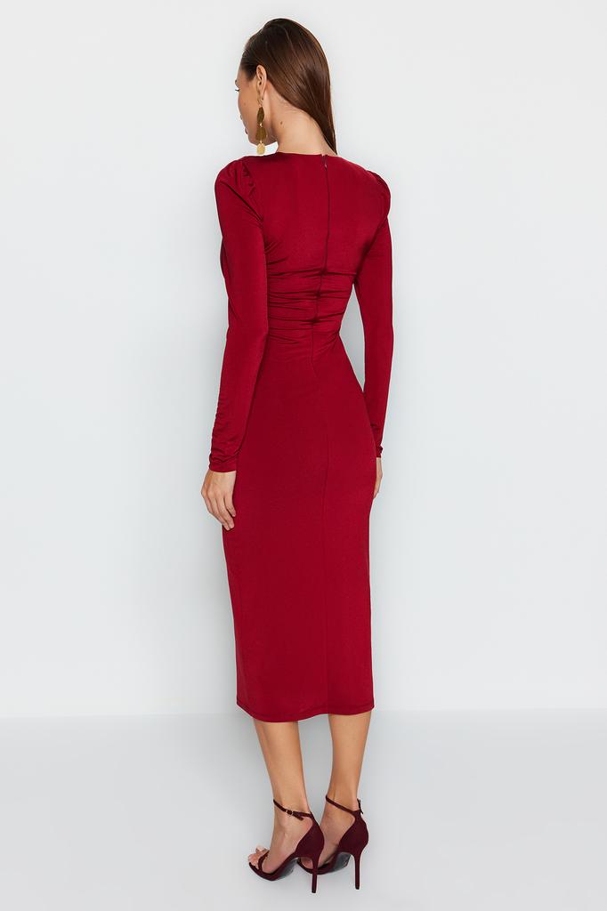 Women's Dress New Season Fashion Black Fitted Knitted Elegant Evening Dress