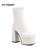 Short Stretch Boots for Women Super Thick High Heel Gold Shoes Silver Chunky Platform Winter Sexy Women Boots