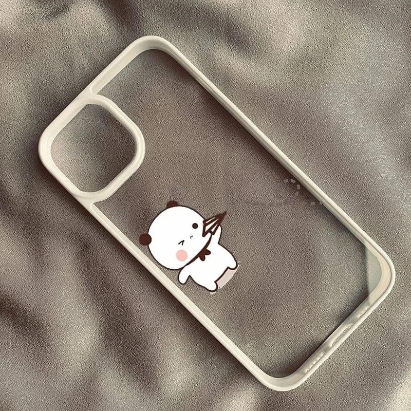 Cute Cartoon Couple Paired Funda iPhone Case For iPhone 17 16 15Pro Max 11 12 13 14Pro Plus Anti-Fall coque iphone Shell Bumper