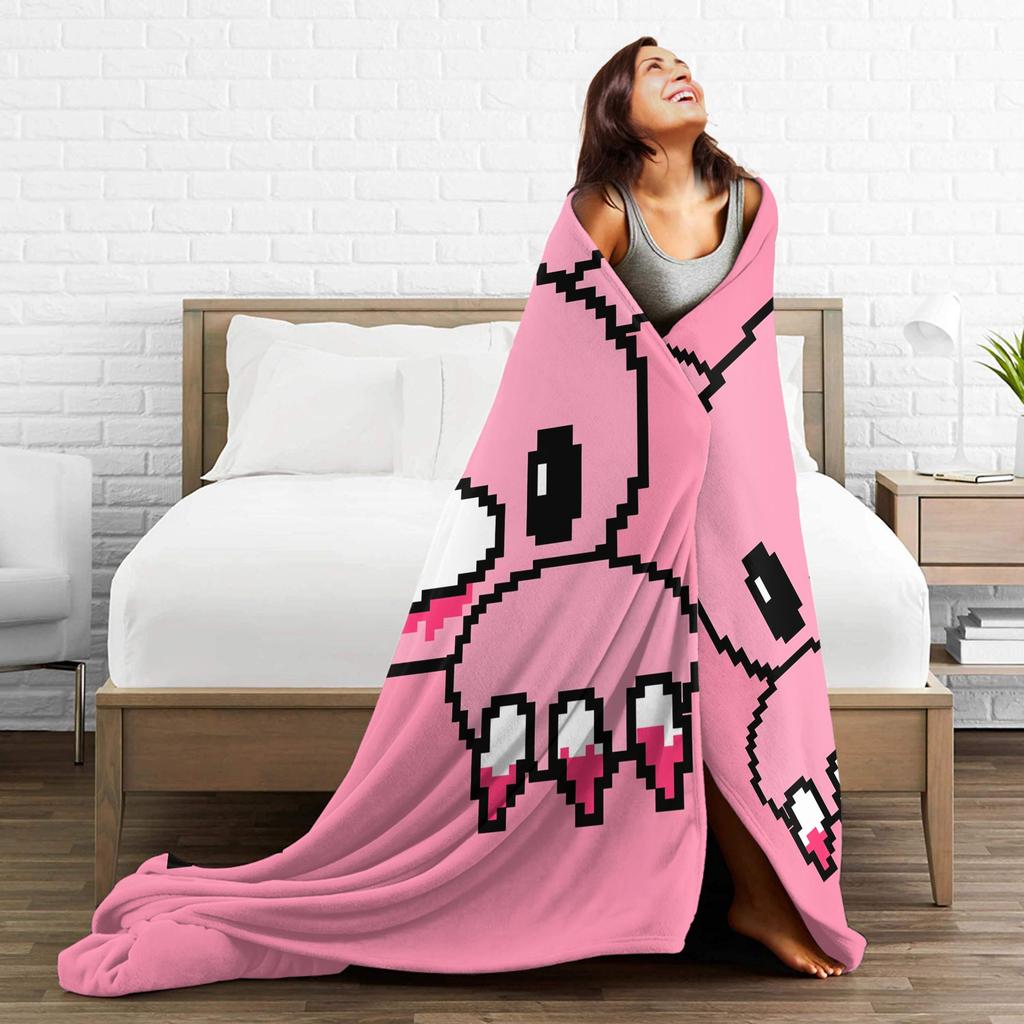 Gloomy Bear Blankets Kawaii Warm Soft Aesthetic Plush Bedding Throws For Home Decor Airplane Travel Flannel Bedspread Bed Cover