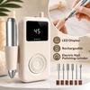 LED Display Electric Nail File 6 Grinding Heads Nail Grinder  Nail Tools