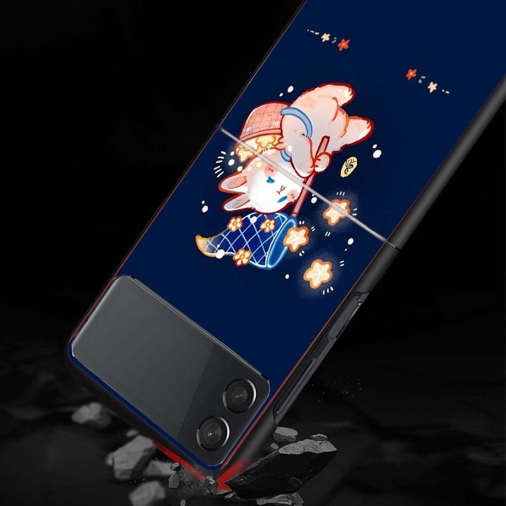 Мультяшный Милый Маленький Кролик Чехол для Телефона Для Samsung Galaxy Z Flip 7 6 5 4 3 5G Чехол ZFlip7 ZFlip6 ZFlip4 ZFlip5 ZFlip3 Coque Fund