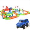 74PCS 3D Two-layer Spiral Track Roller Coaster Toy Electric Rail Car for Child Kids Gift