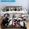 3PCS Knightly Crusader Armor 3pcs Bedding,Including 3PCS Duvet Cover And 2pcs Pillowcases Perfect for Christmas,Ideal for Bedroom, Dormitory