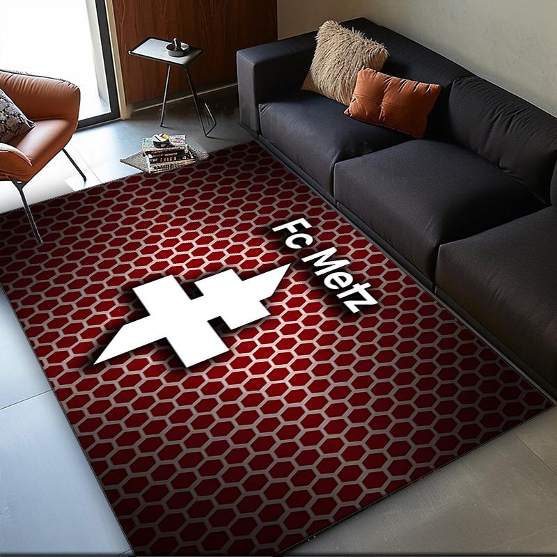 1PC rug Metz Football Club Carpet, Chair Rug,Area Rug for Office Bedroom living rooms bedroom, Doormat decor Christmas fan gifts