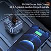 FM-трансмиттер с поддержкой Bluetooth для автомобиля, беспроводной радиоадаптер QC3.0 и PD30W, музыкальный плеер, громкая связь