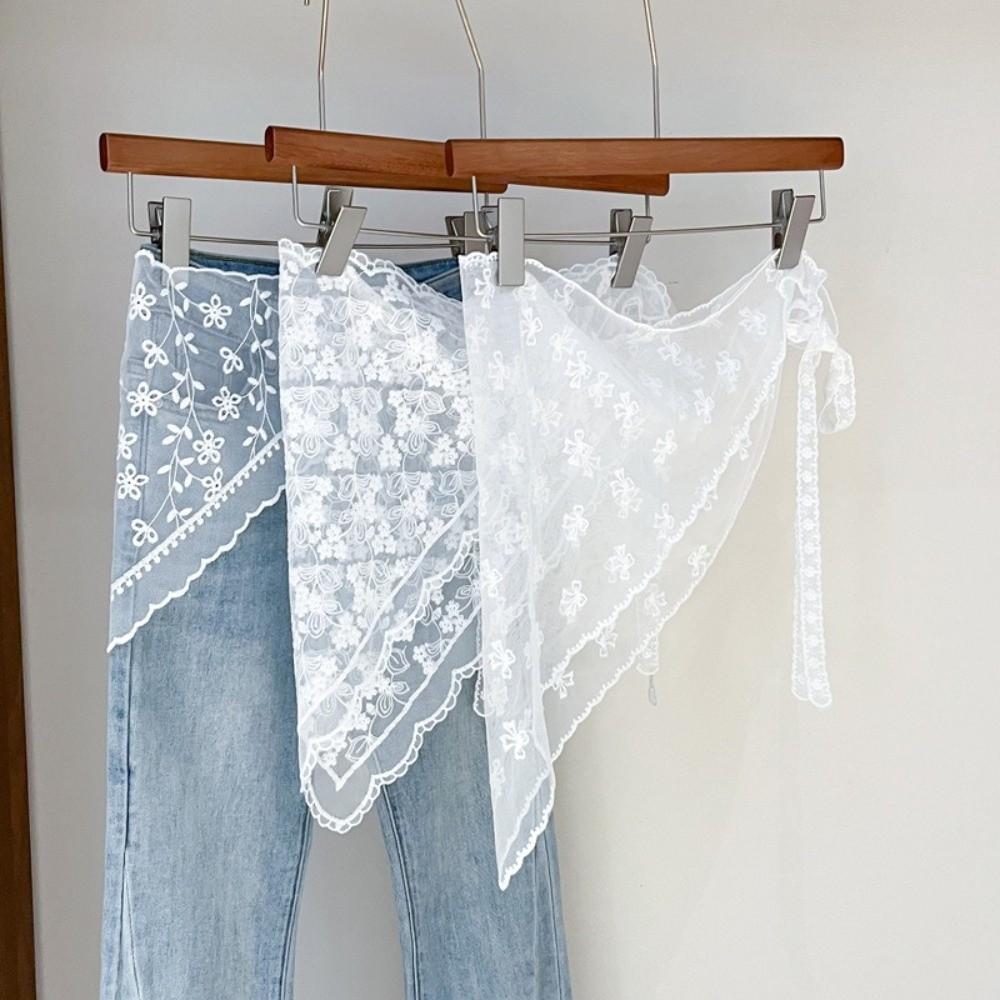 Slim Fit Lace Fart Curtain Jeans Decor Women's Scarf Trendy Hip Curtain for Women