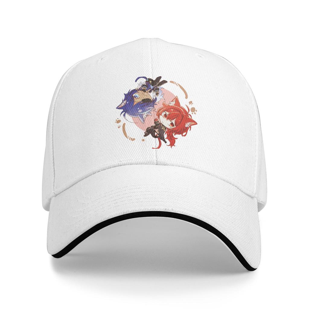 Diluc Genshin Impact Classic Baseball Caps Casual Sandwich Hat Unisex Polyester Dad Hat Fishing