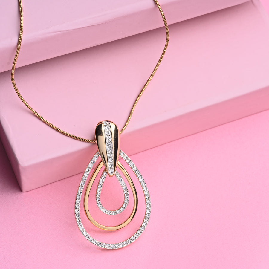 Эффектный кулон Estele из 24-каратного золота с австрийскими кристаллами для женщин / девочек