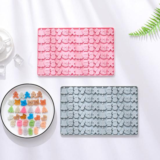 Рождественские силиконовые формы 72-гнездные мини рождественские фигурки устойчивы к высоким/низким температурам легко