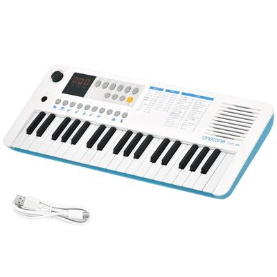 Onetone Electronic Mini 37 LED японская кабельная клавиатура, клавиши, дисплей, совместимость с USB-MIDI, возможность письма, OTK-37M/WHBL (USB-накопитель в комплекте)