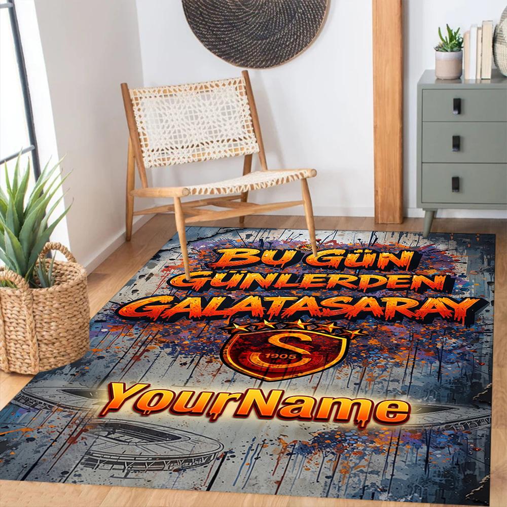 Galatasaray Customized Name Area Rug Suitable For Study Room Outdoor Bedrooms Balcony Antislip Rug Anime Office Decor Birthdaychristmas Gift