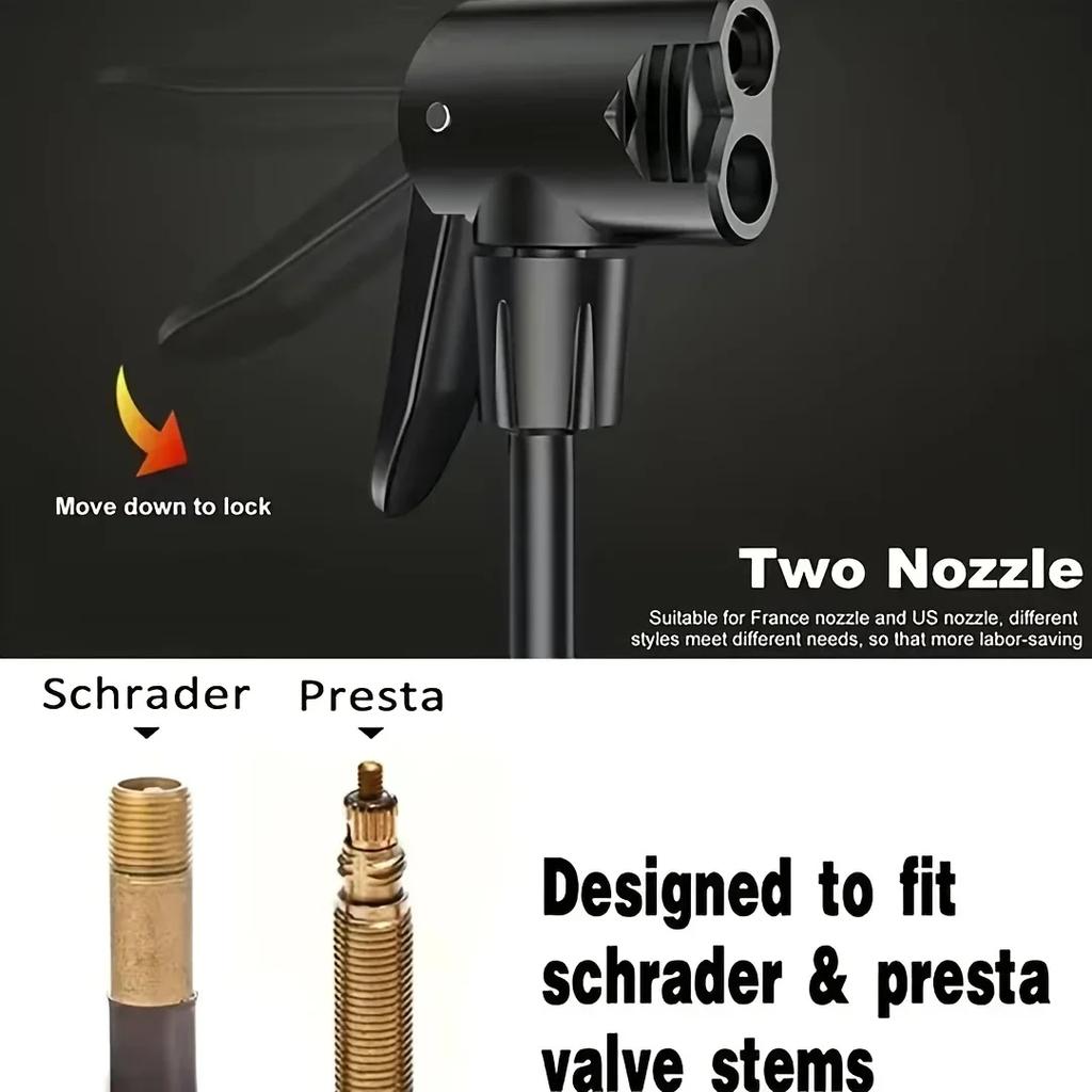 Портативный велосипедный насос с многофункциональным воздушным насосом для баскетбола, футбола и воздушных шаров — компактный и универсальный