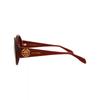 Alexander Mcqueen Round Frame Acetate Sunglasses Burgundy Burgundy Red