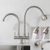 Кухонный смеситель для воды из нержавеющей стали 304, поворотный на 360°, гибкий смеситель, кран для двойной раковины, для кухни