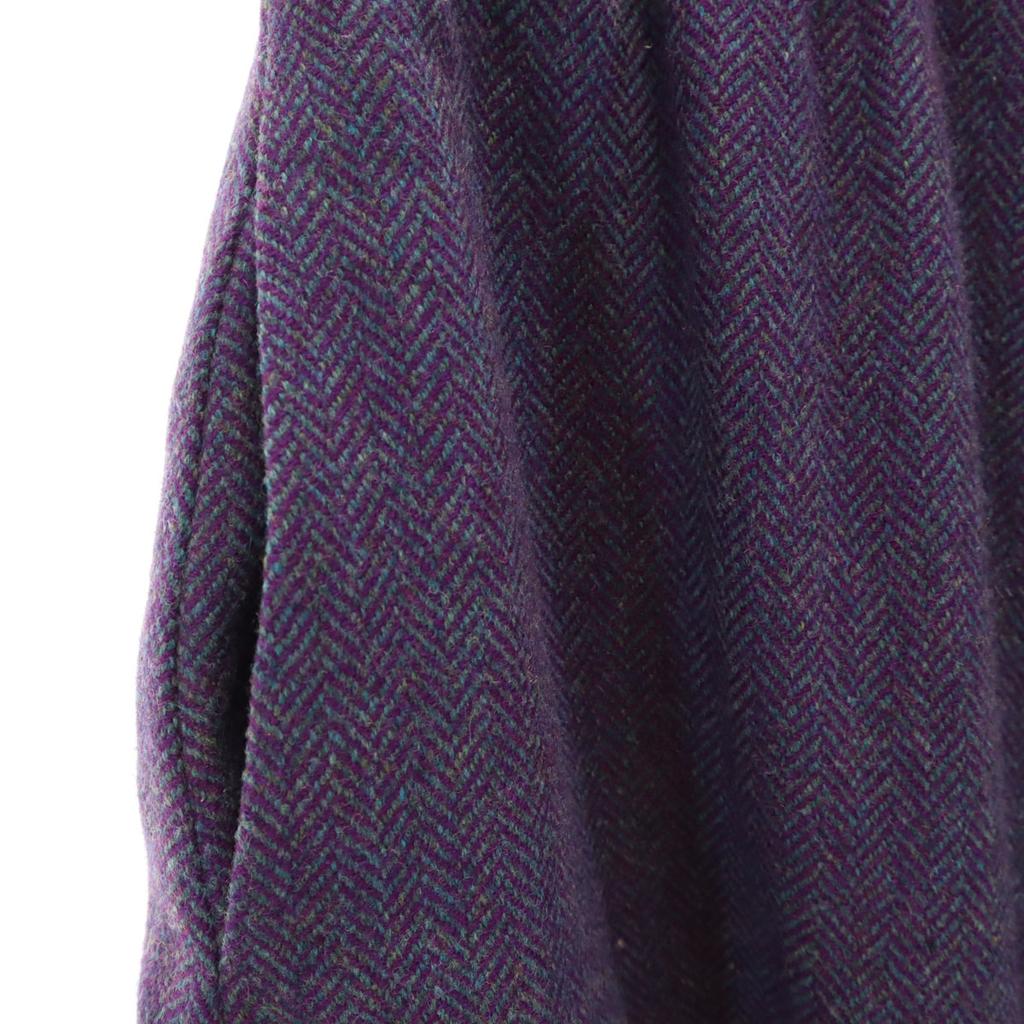 Givenchy 90s Made In Japan Wool Old Herringbone Knee Length Skirt 12 Women Used
