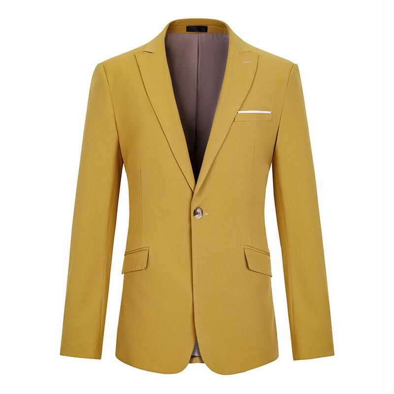 Мужской желтый пиджак в стиле business casual