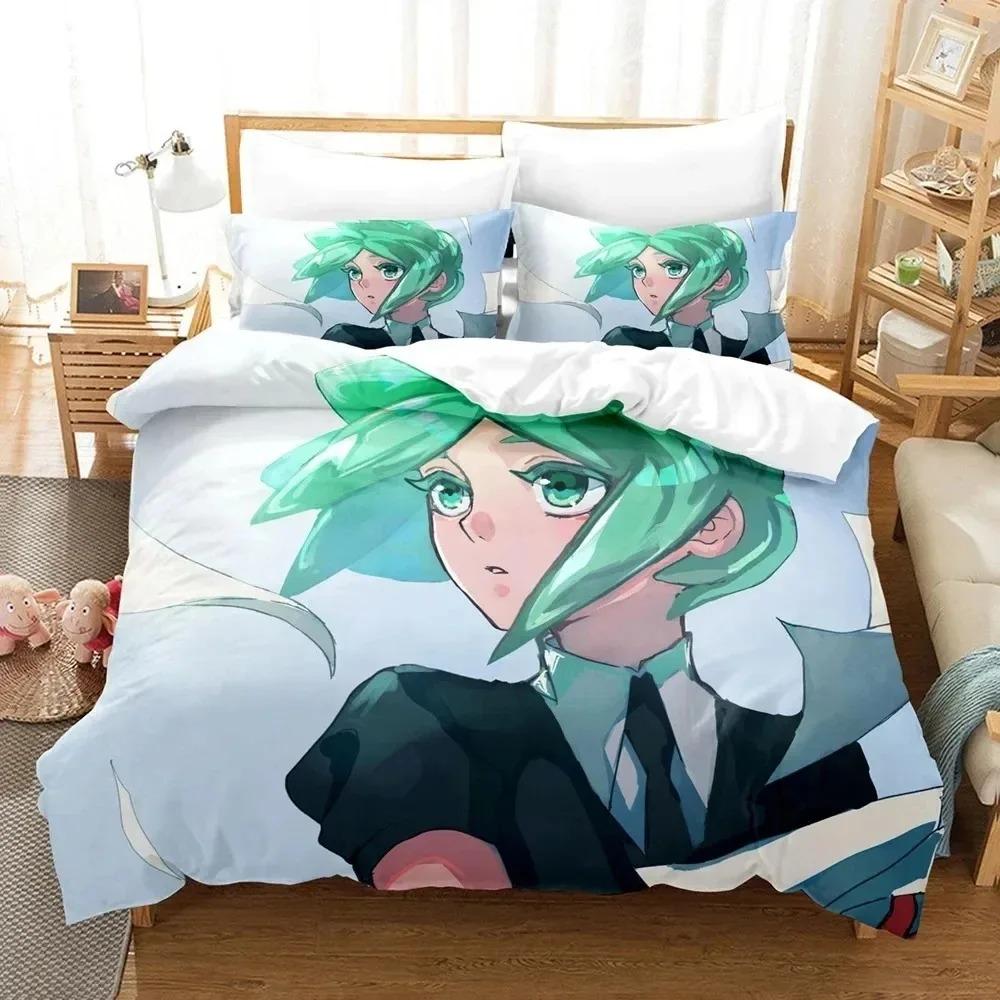 3D Принт Аниме Houseki no Kuni Постельный Комплект Мальчики Девочки Полуторный Двуспальный Размер Пододеяльник Наволочка Кровать Дети Взрослые Домашний Текстиль