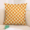 Orange Geometric Pillow Case 3D Print Polyester Fiber 40*40 cm Home Sofa Throw Pillow Cover Decoration Festival Gift