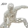 Cool Car Interior Decorations 3D Printed Hollow Mesh Superhero Figurine, Creative Spider Style Action Pose Character Statues Desktop Ornament, Statue