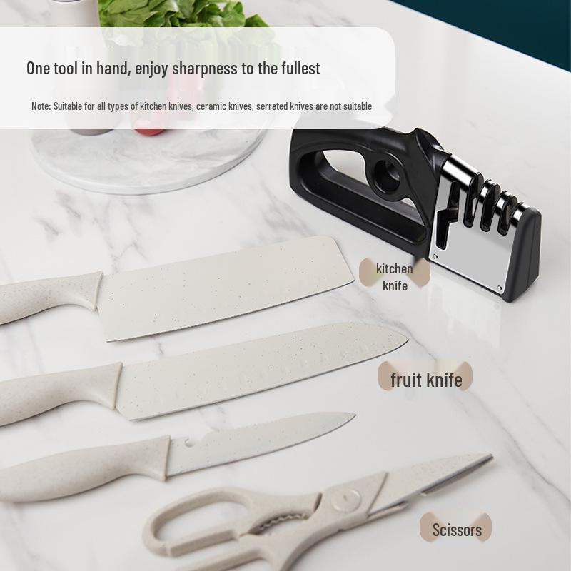 Точилка для ножей с фиксированным углом 4-в-1: Быстрый и Эффективный Кухонный Инструмент для Заточки