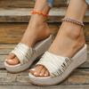 New Summer Women Slippers Big Size Slip on Casual Slippers Wedge Designer Shoes for Women Platform Sandals Slides Women
