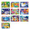 24/48/60Pcs/Set Cartoon Jigsaw Puzzle Toy Animal Vehicle Dinosaur Preschool Leaning Puzzle Game Toddlers Boys Girls Educational Floor Puzzle Toy