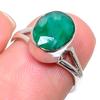 Изумруд(Смоделированный) Кольцо из серебра 925 пробы с драгоценными камнями ручной работы S.6 i4Y74